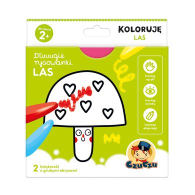 Обкладинка книги CzuCzu Dłuuugie rysowanki 2+ Koloruję Las , 9788366501096,   €2.08