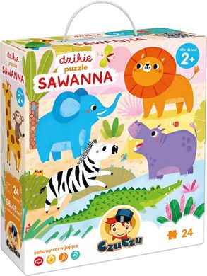 Обкладинка книги CzuCzu Dzikie puzzle Sawanna 2+ , 5902983492276,   €17.92