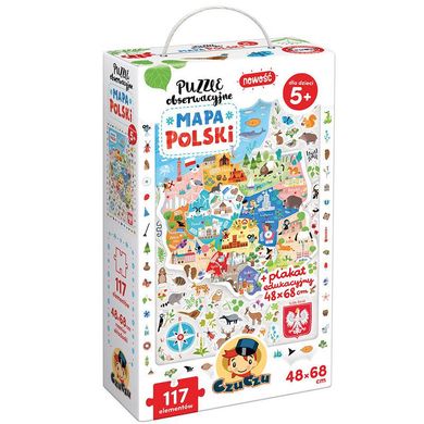 Book cover CzuCzu Puzzle obserwacyjne Mapa Polski 5+ , 5902983490968,   €15.32