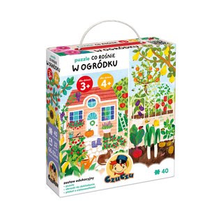 Обкладинка книги Пазл Що росте на городі 3+ 4+. Czuczu. 40 ел. , 5902983492771,   €10.39