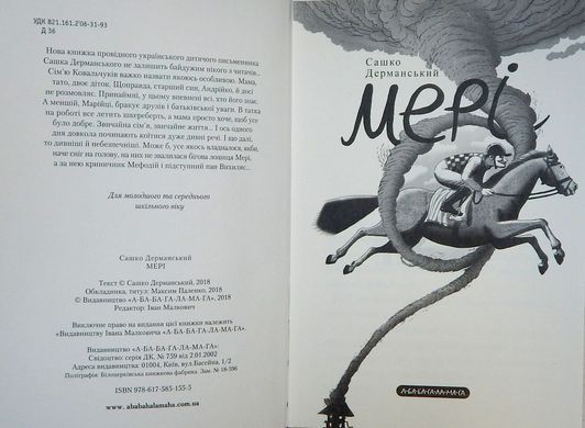 Book cover Мері. Александр Дерманский Дерманський Сашко, 978-617-585-155-5,