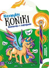 Обкладинка книги Книжка-розмальовка з наклейками. Незвичайні коні Anna Podgórska, 9788382136616,   €5.19