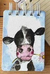 Обкладинка книги Блокнот на пружині (A7) Корова та ромашки , 5060108723428,   €4.94